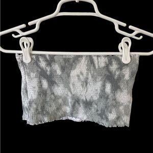 PINK brand tube top - gray and white